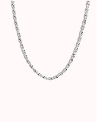 Simple Oval Bead Chain in Silver featuring smooth oval beads for a classic and versatile look.