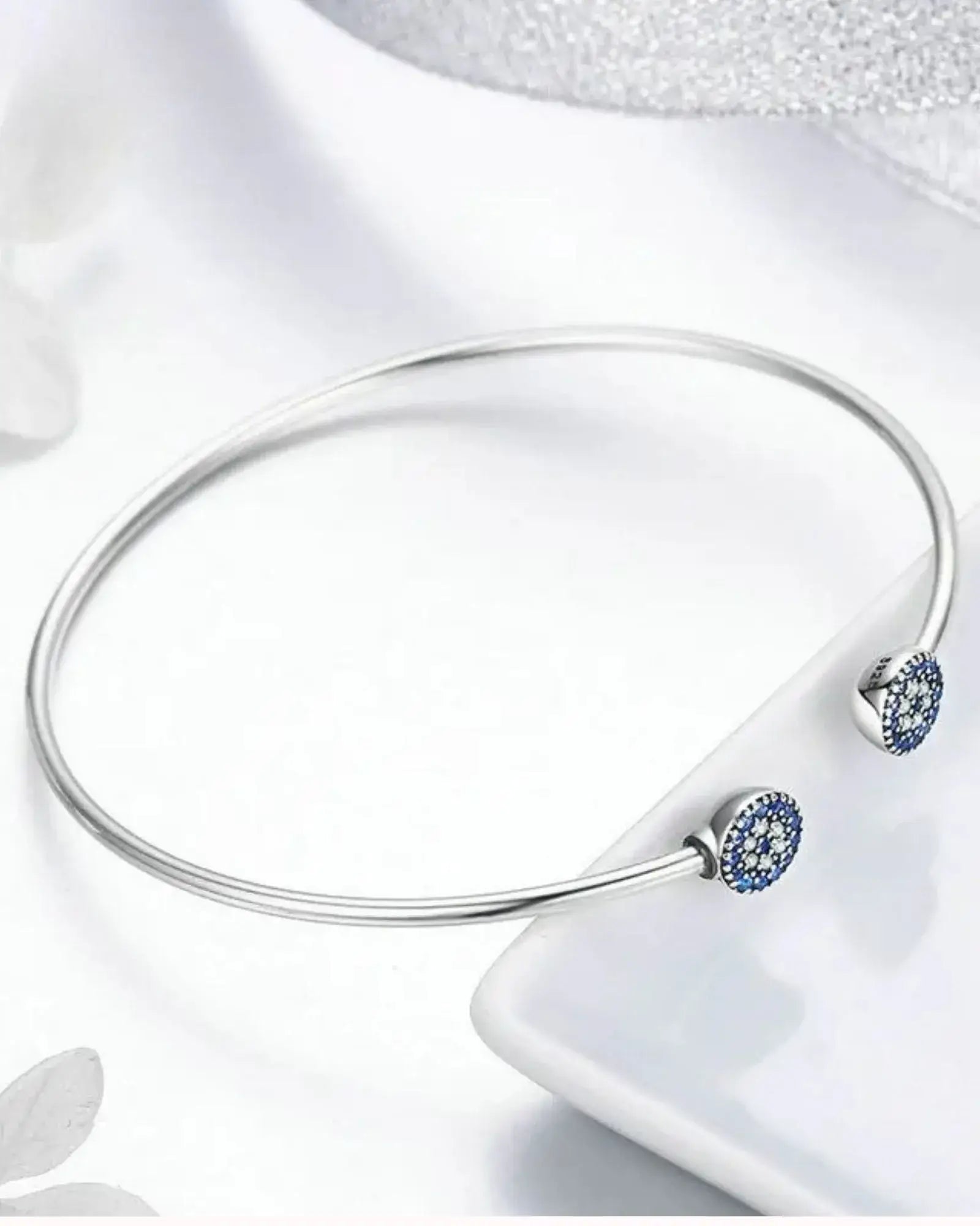 Blue Evil Eye Cuff Bracelet