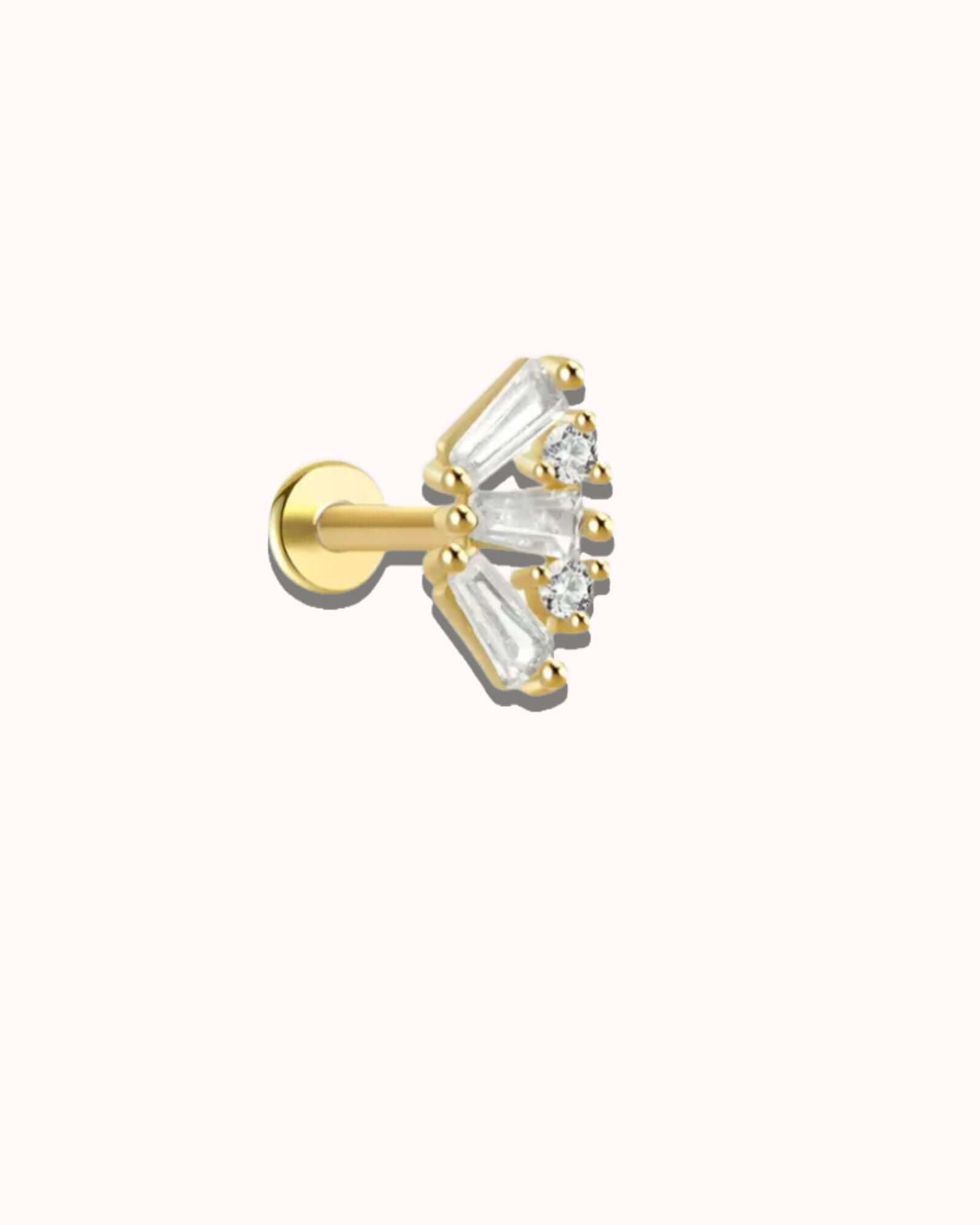 Fan Shaped Cartilage Stud