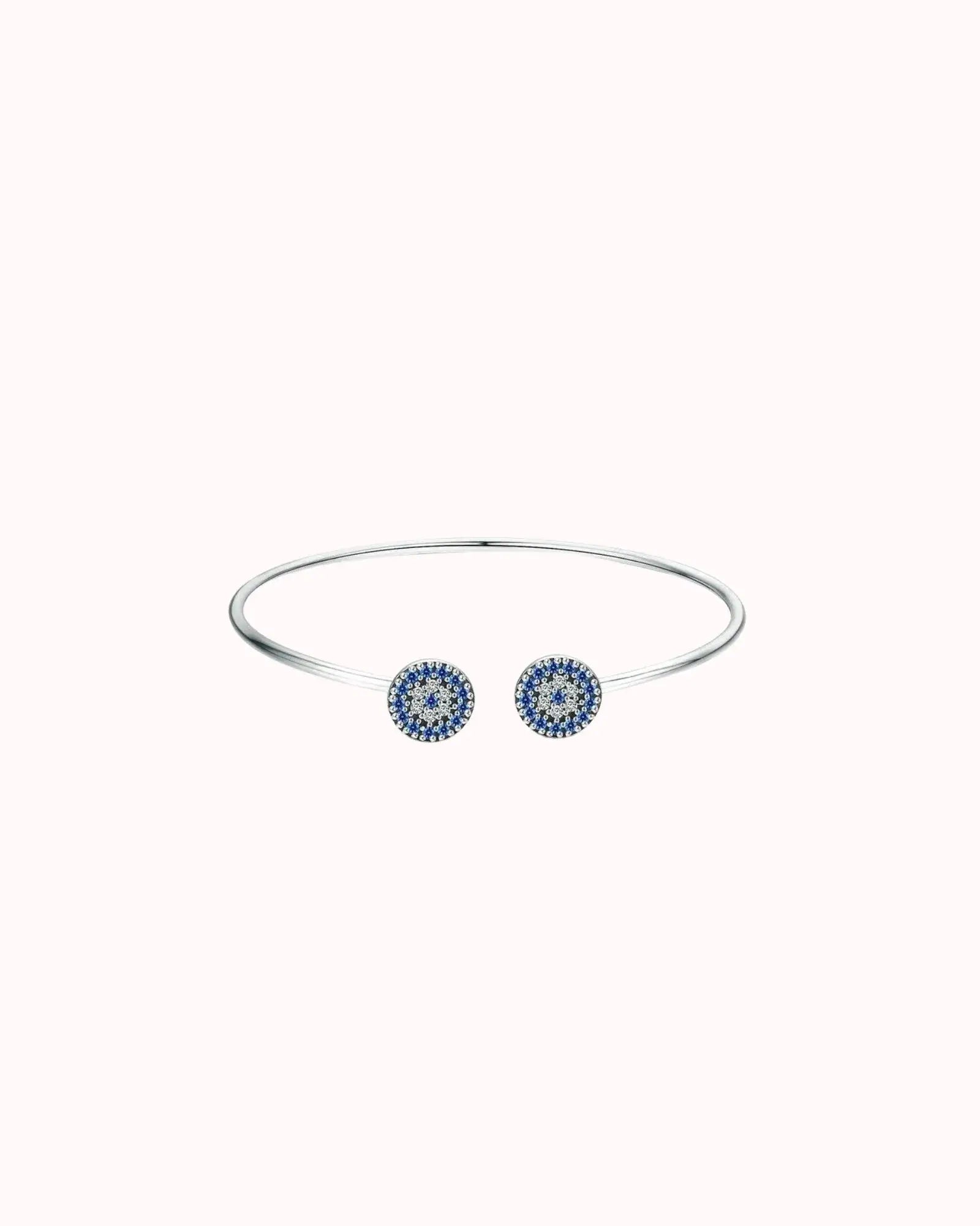 Blue Evil Eye Cuff Bracelet