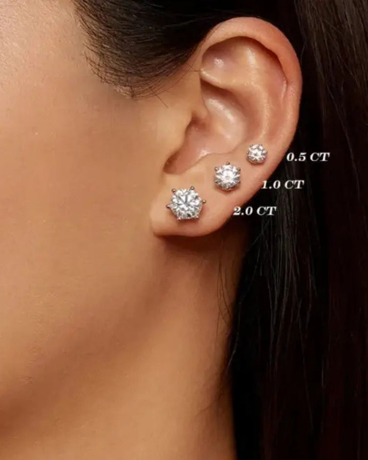 Classic Moissanite Stud Earrings