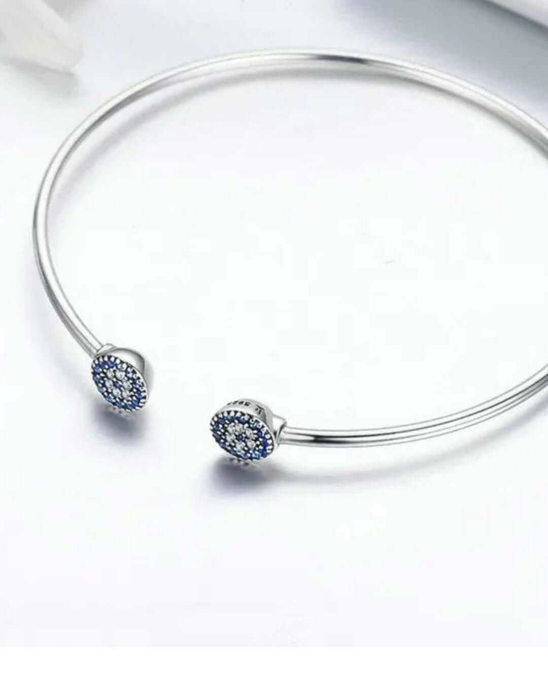 Blue Evil Eye Cuff Bracelet