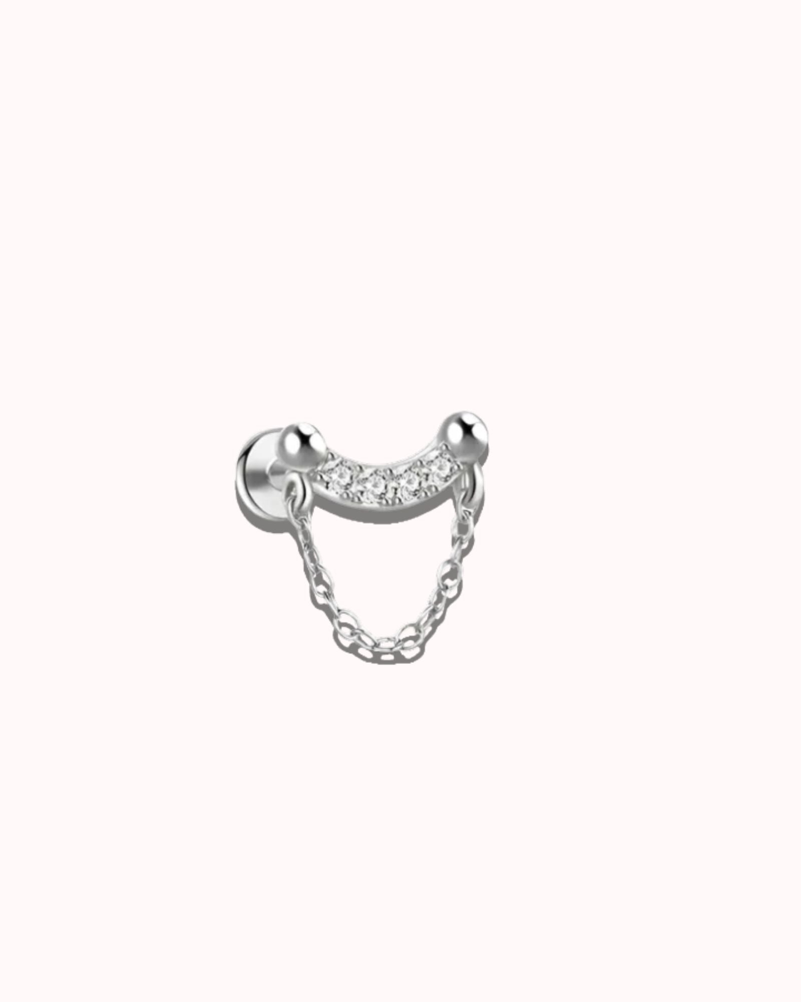 Arc Chain Cartilage Stud