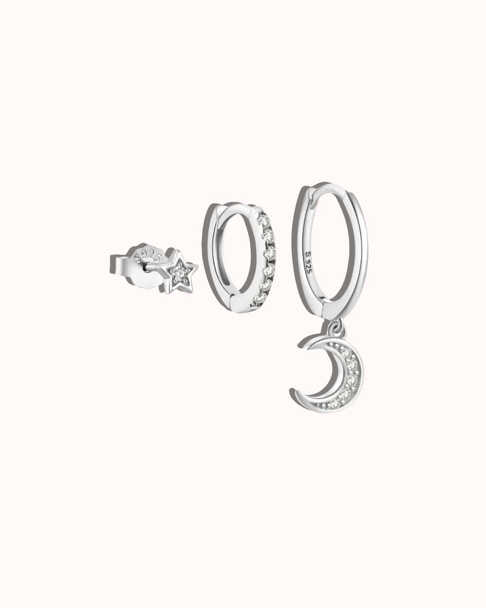 Three Piece Earring Set Lunaria