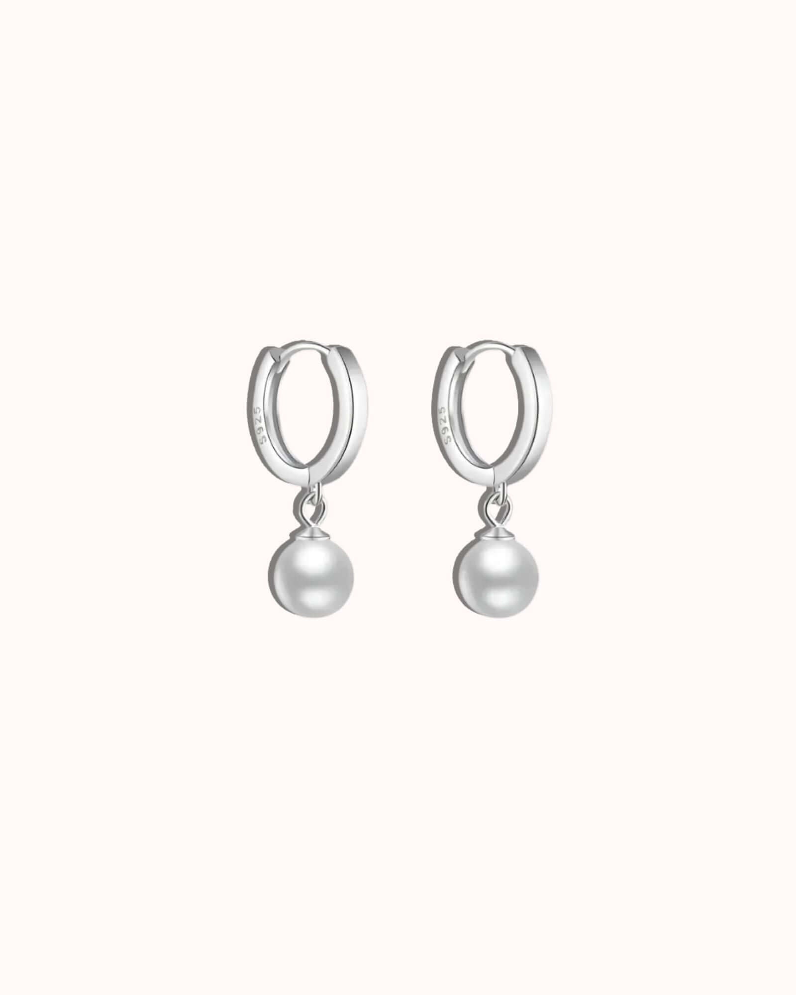 Lustra Round Pearl Drop Earring