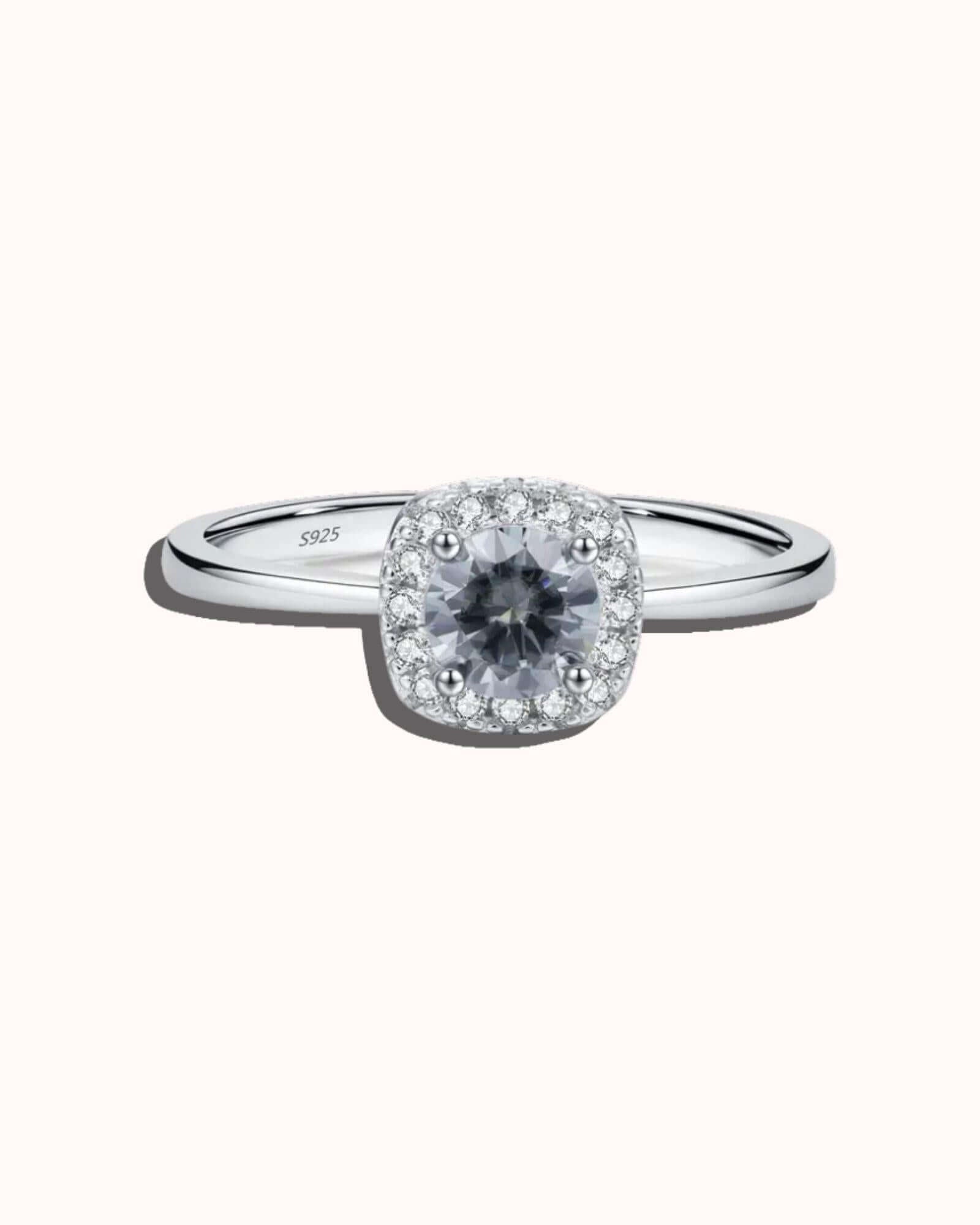 0.5ct Round Brilliant Cut Moissanite Ring