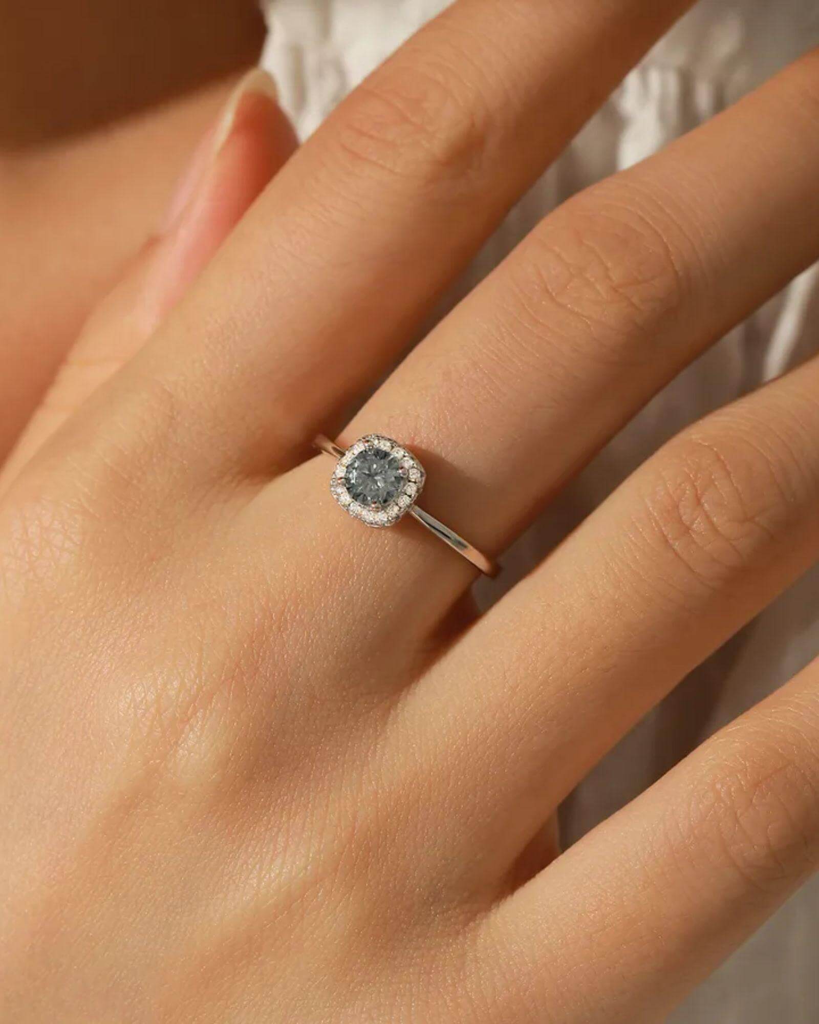 0.5ct Round Brilliant Cut Moissanite Ring