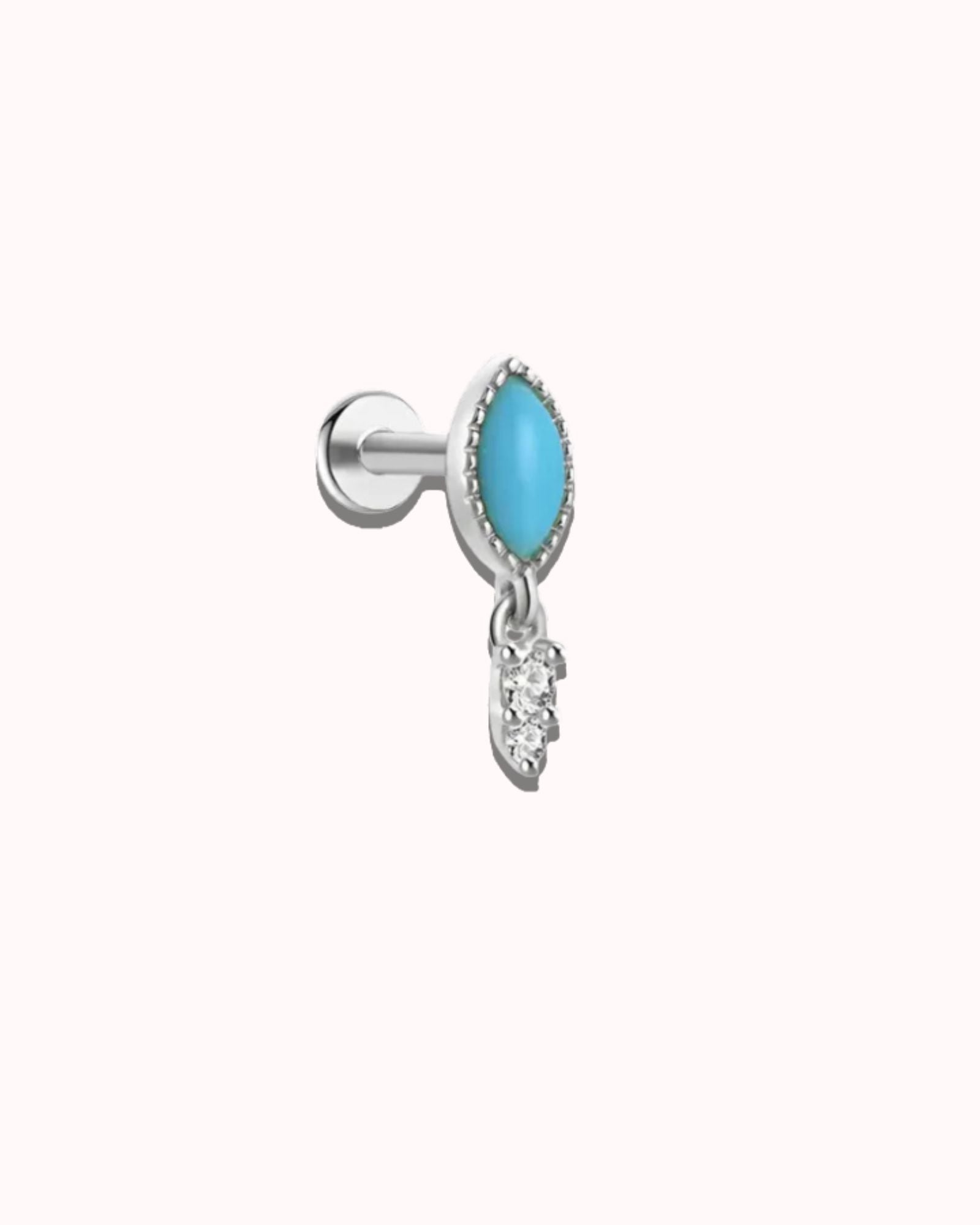 Aqua Drop Cartilage Stud