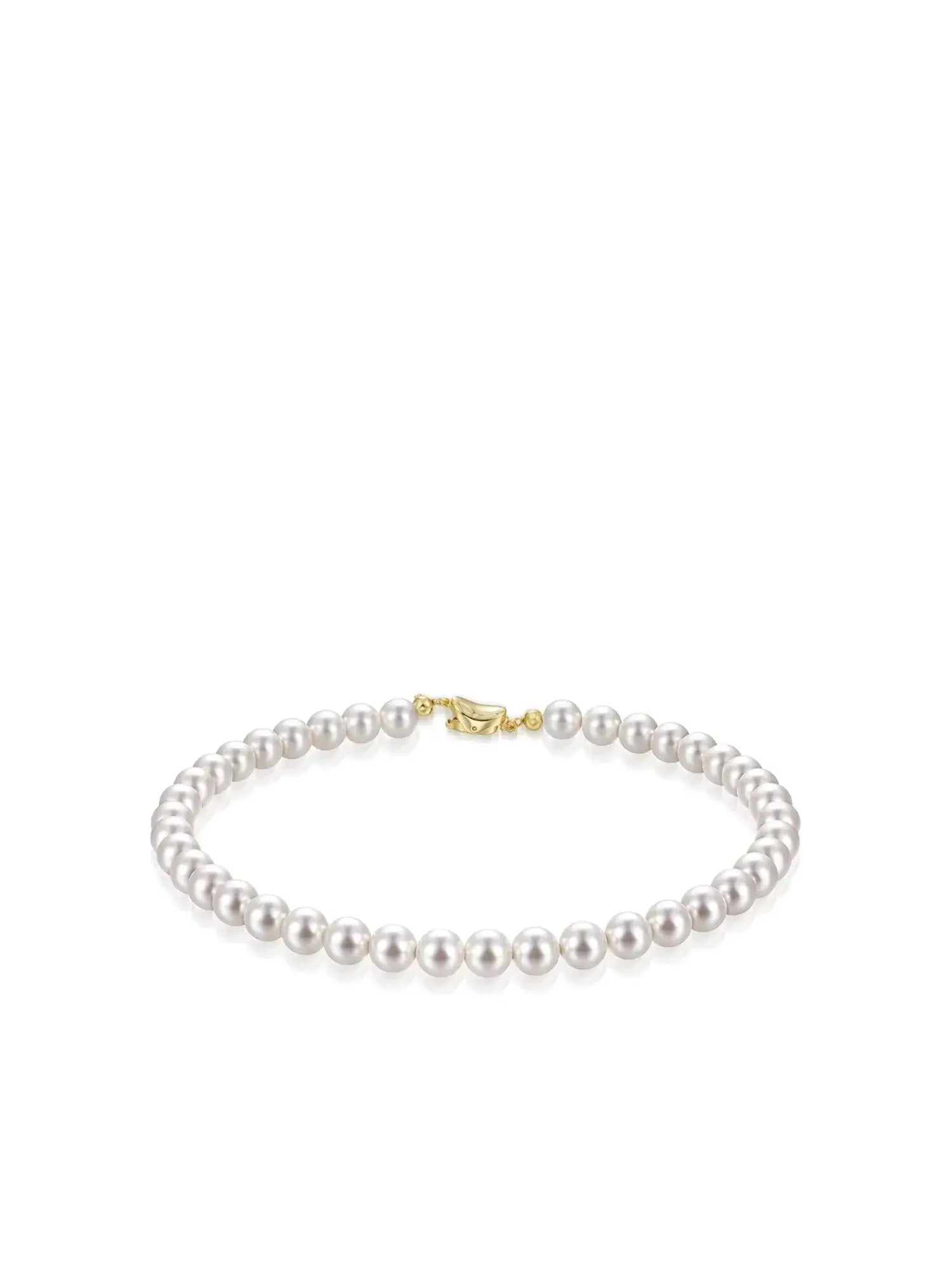 Elegant White Pearl Vintage Choker Necklace in 925 sterling silver, featuring a classic design and timeless charm.