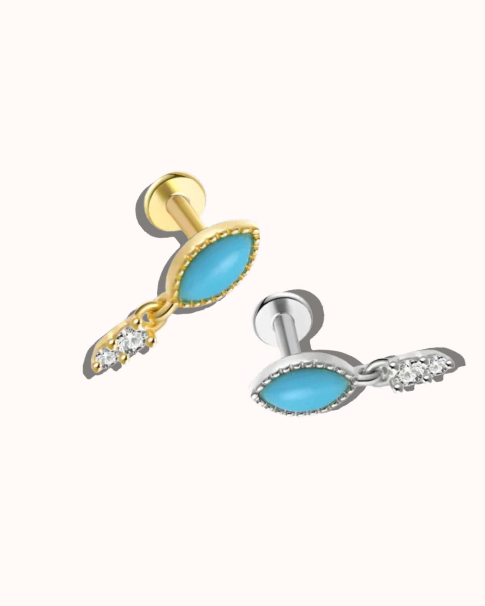 Aqua Drop Cartilage Stud