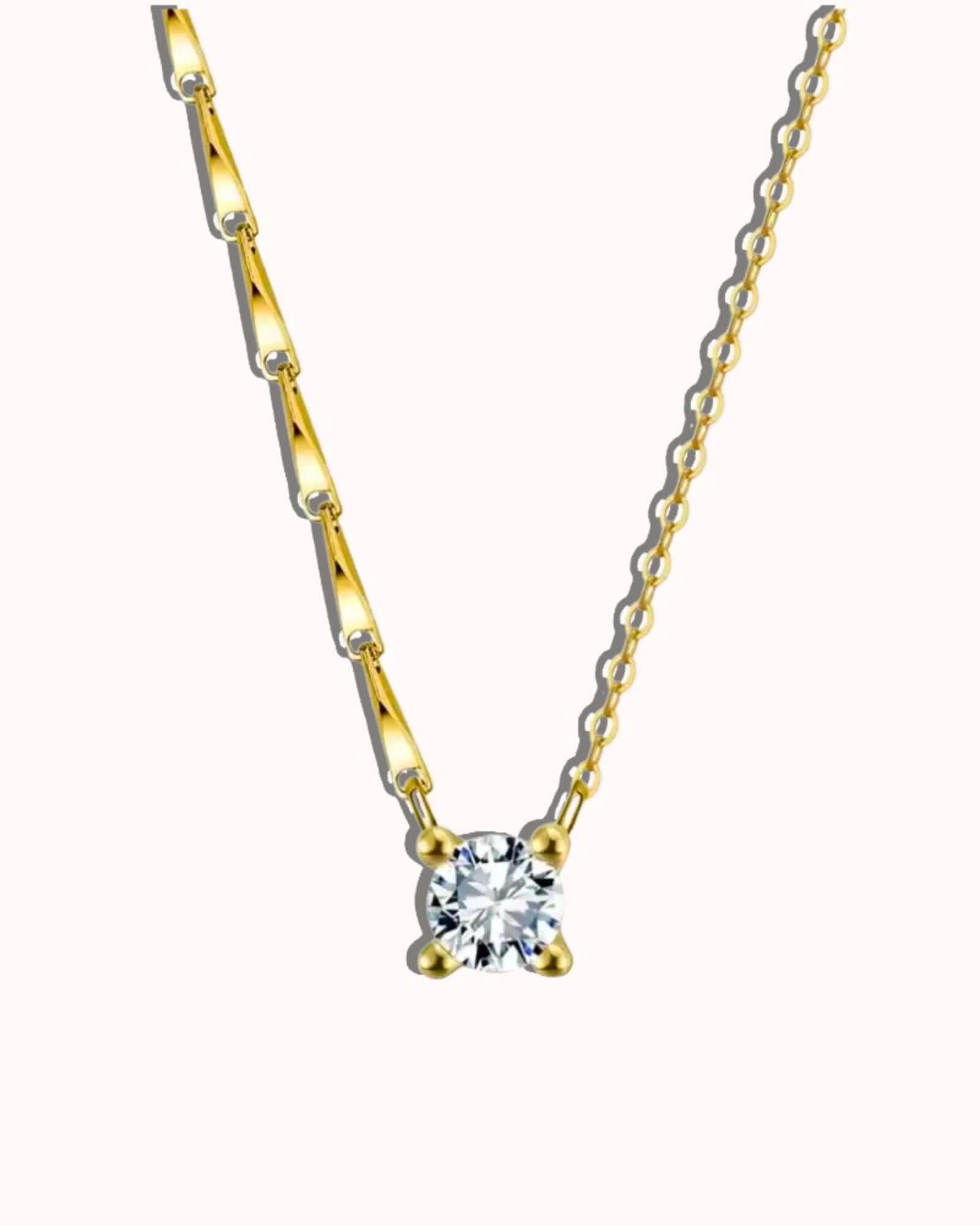 18k gold plated pendant necklace in sterling silver