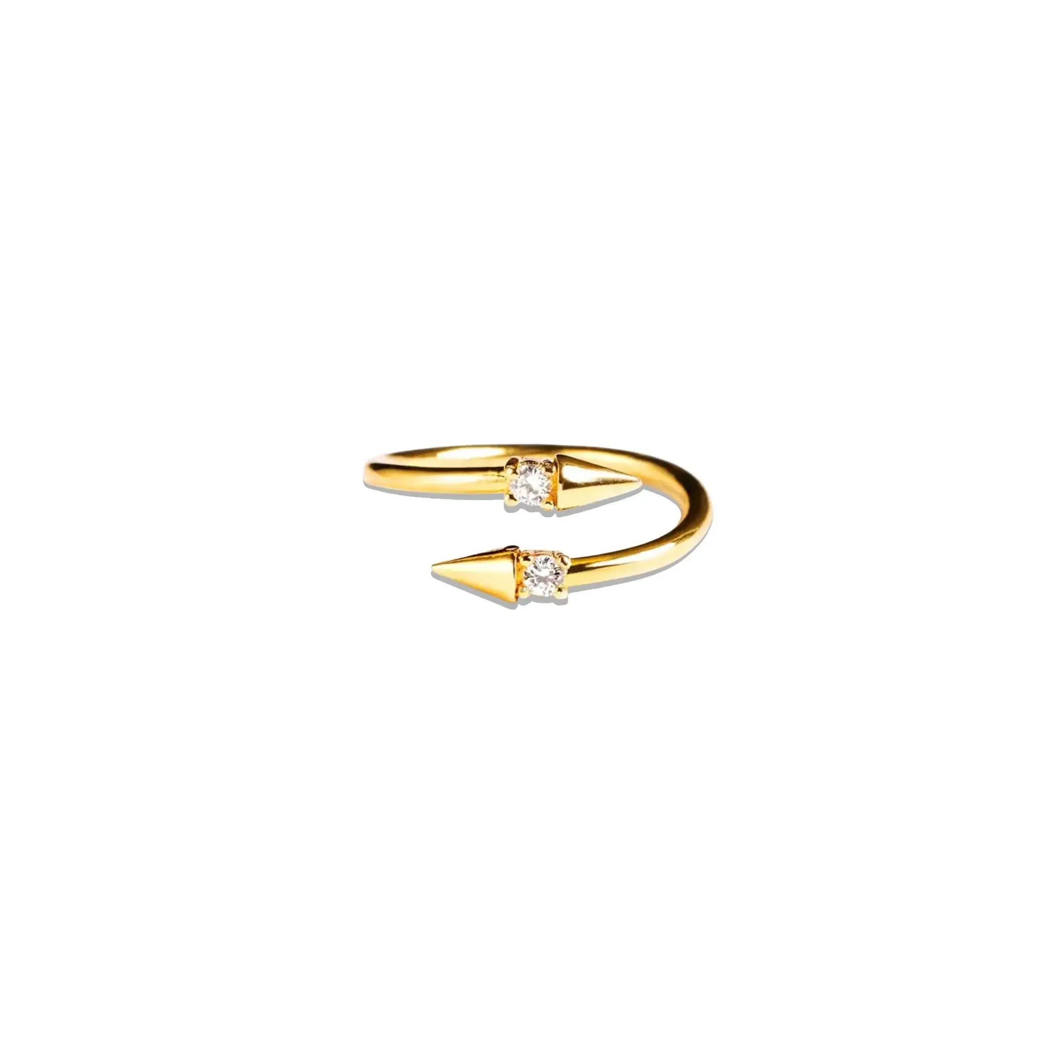 Open Arrow Ring Gold