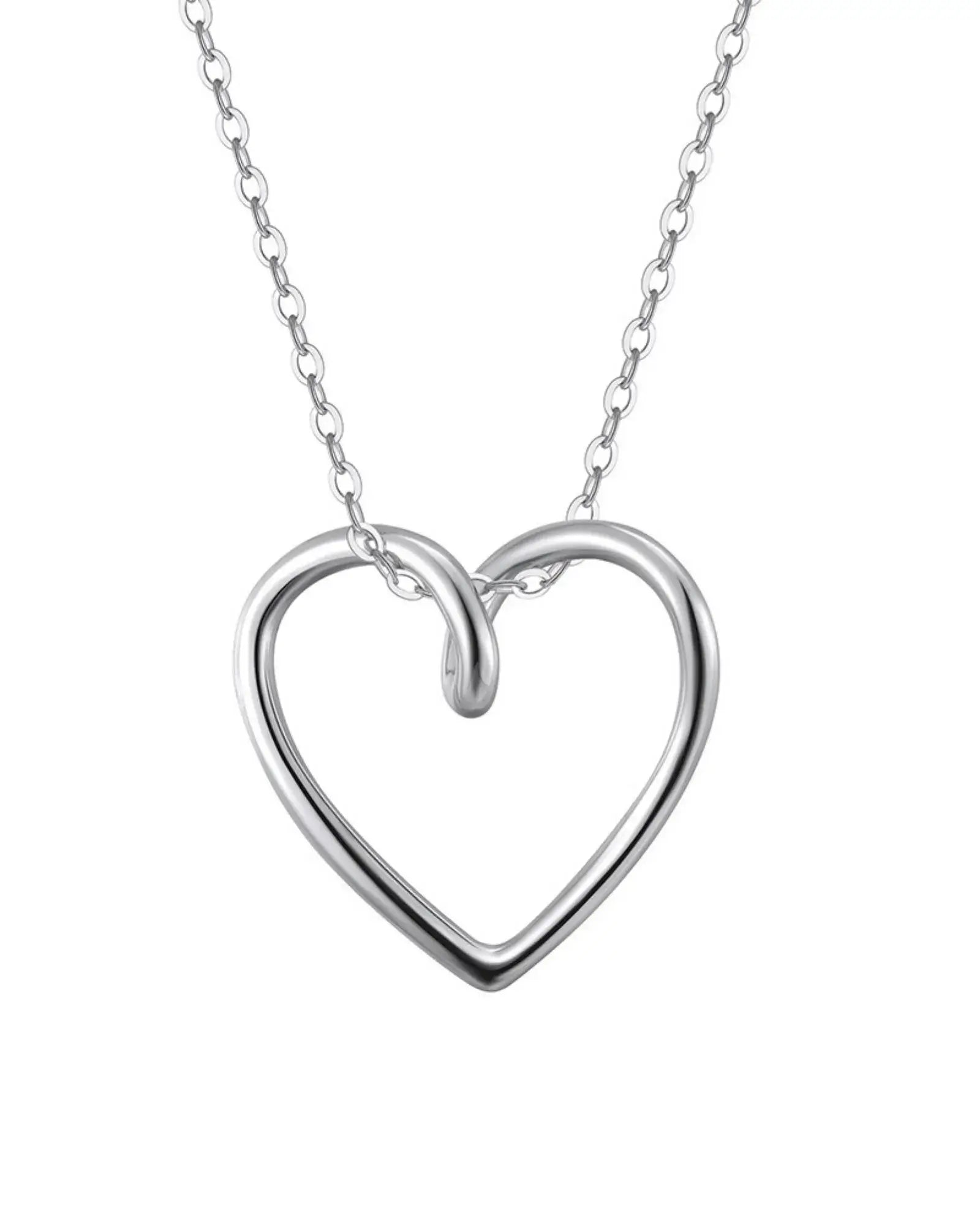 True Heart Pendant Necklace in 925 sterling silver with an organically shaped heart design for a contemporary look.