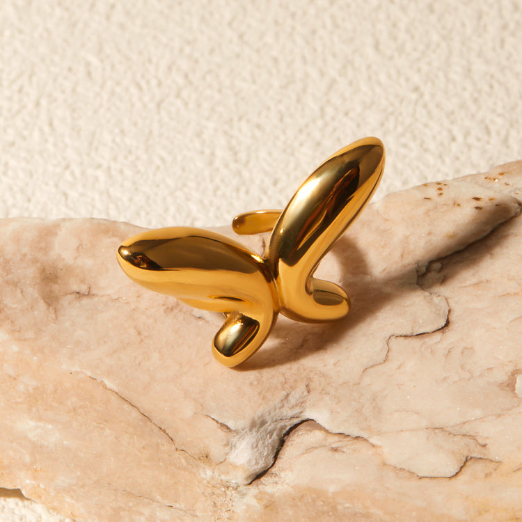 Chunky Chic Butterfly Ring