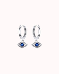 Blue Evil Eye Drop Earrings