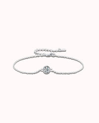 0.5 Ct Brilliant Cut Moissanite Halo Bracelet