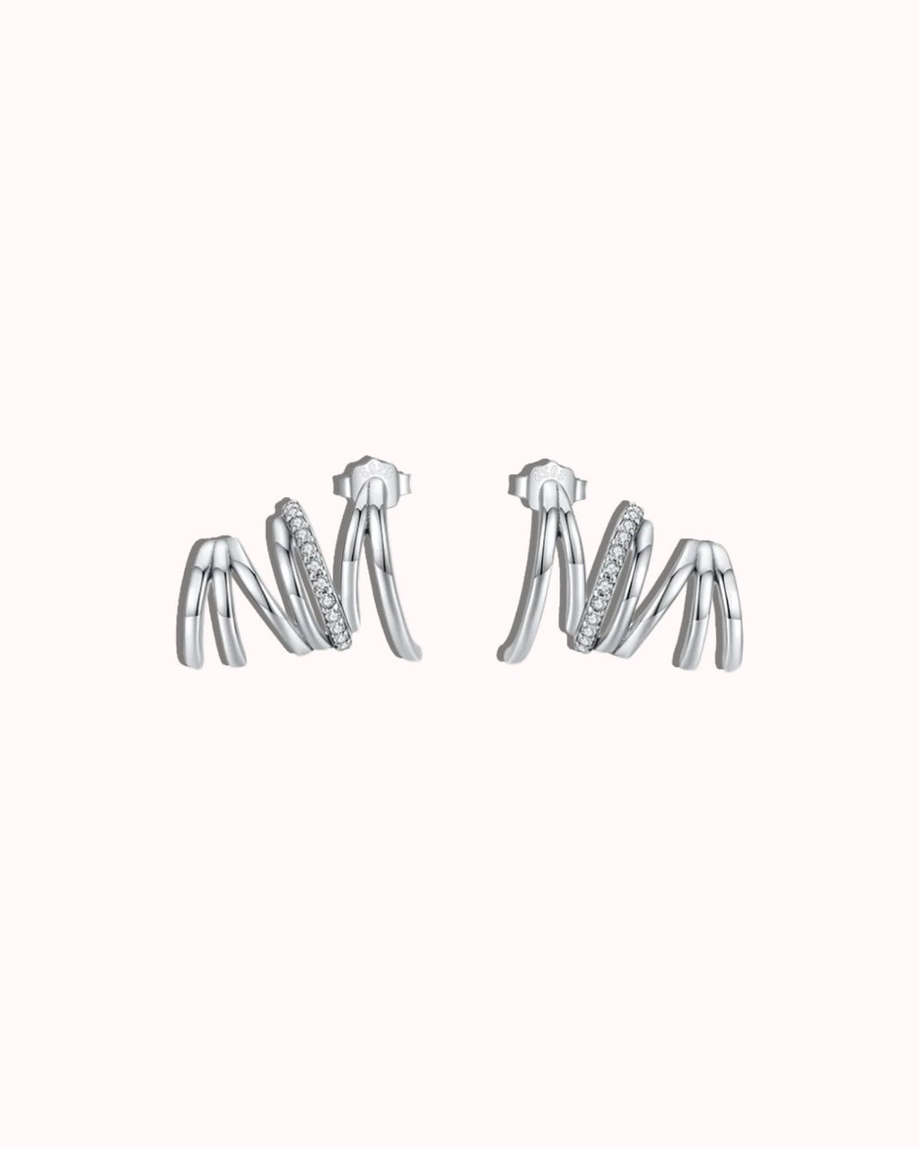 Zircon Lines Ear Studs