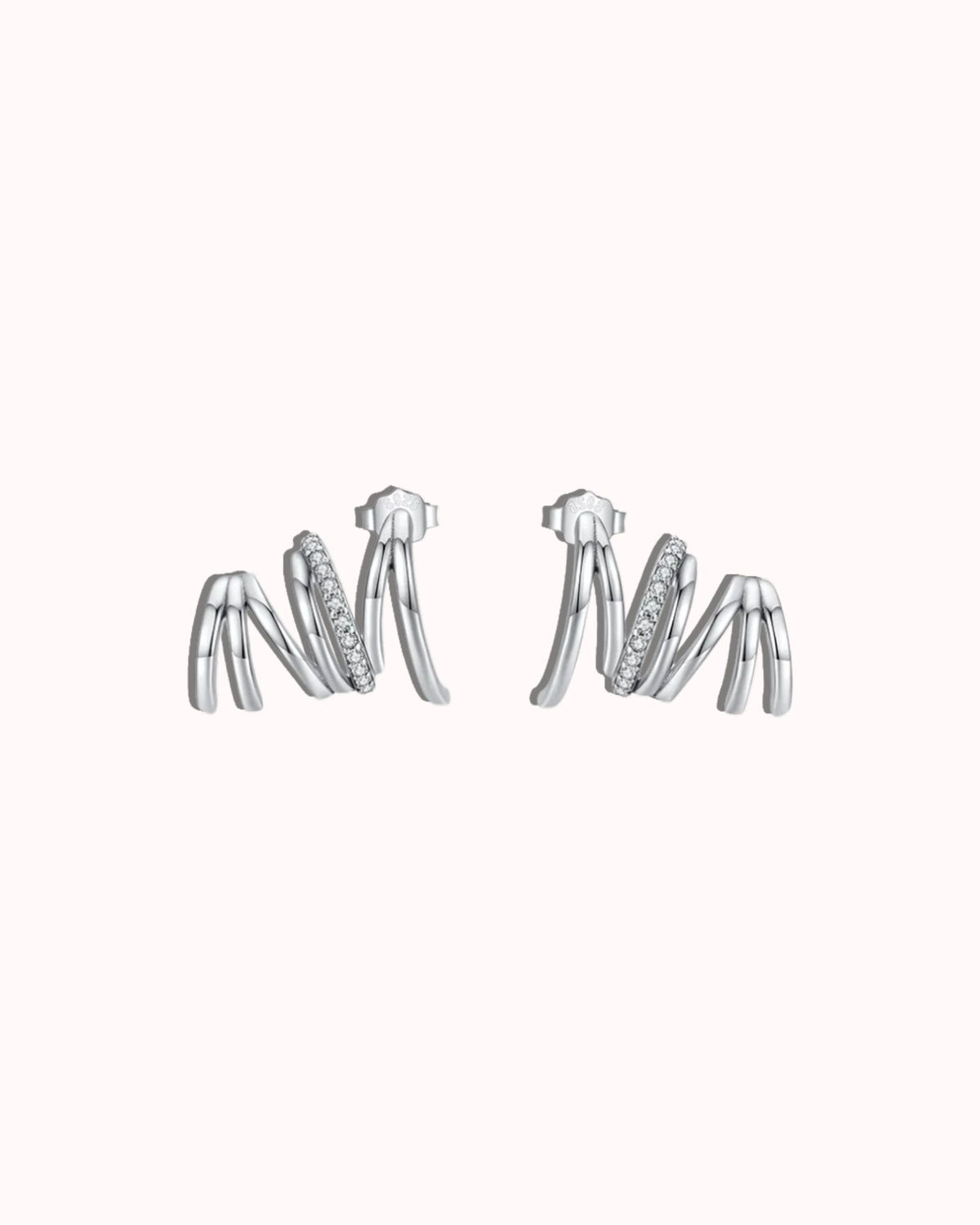 Zircon Lines Ear Studs