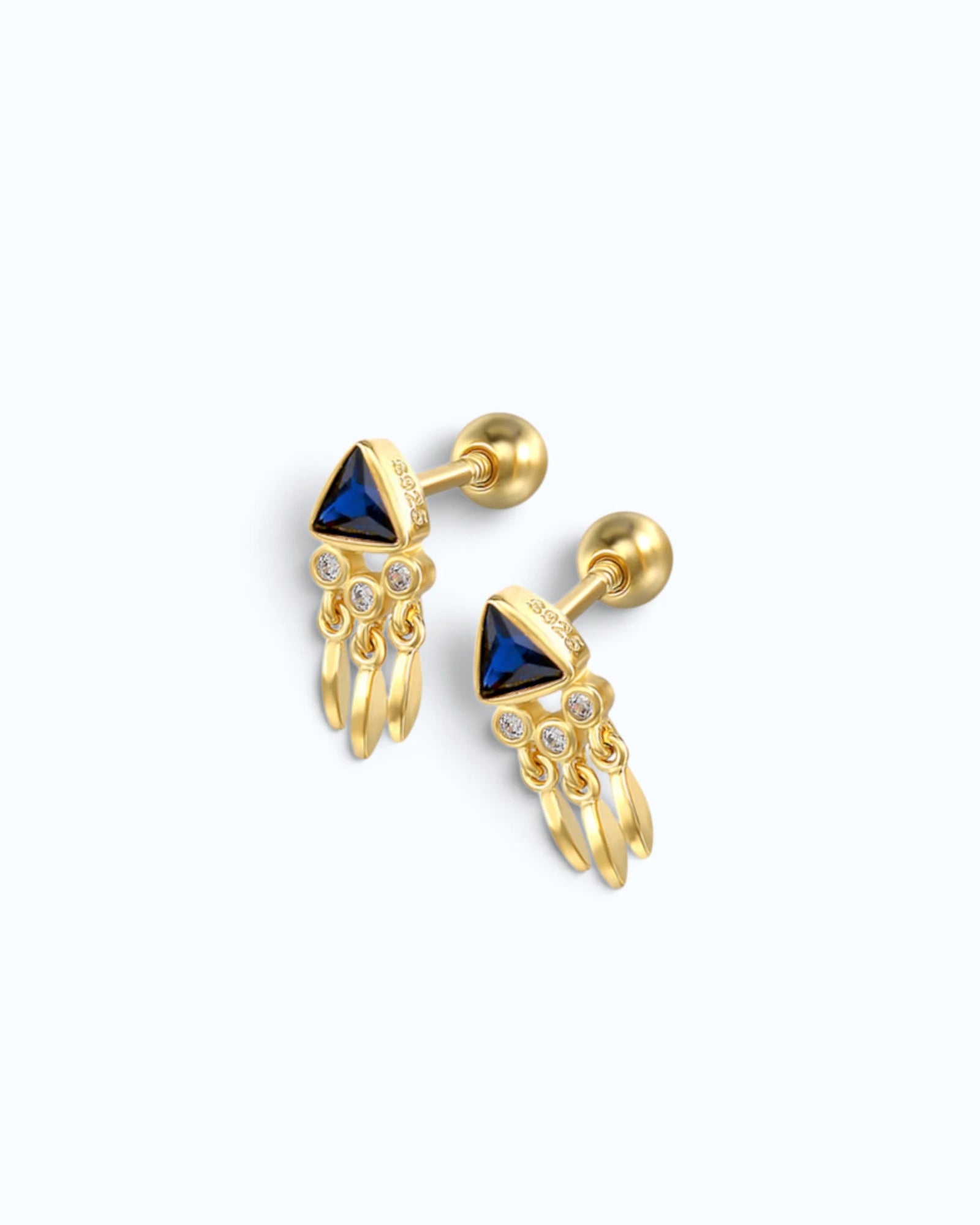 September Birthstone Sapphire Zirconia Cartilage Ear Stud