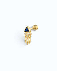September Birthstone Sapphire Zirconia Cartilage Ear Stud