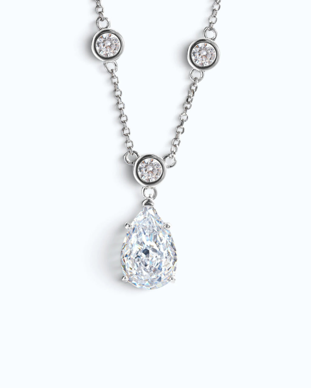 White Water Droplet Necklace