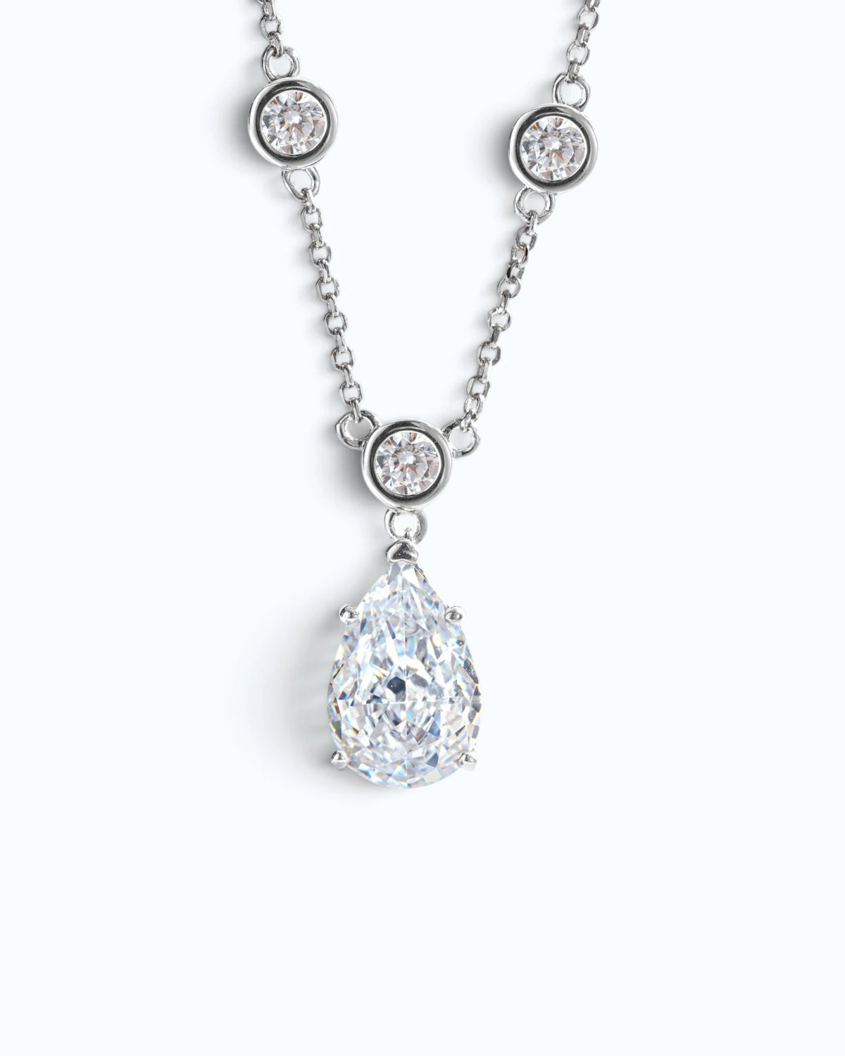 White Water Droplet Necklace