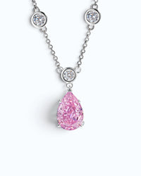 Pink Water Droplet Necklace