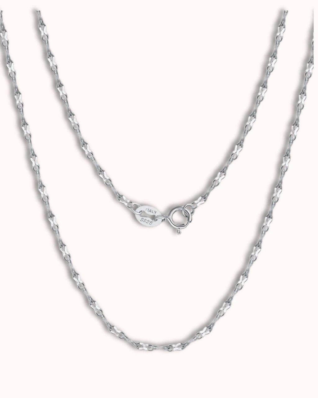 Figure Eight Chain Simple Figure Eight Chain - Elegant Silver Jewelry – Pearlystones