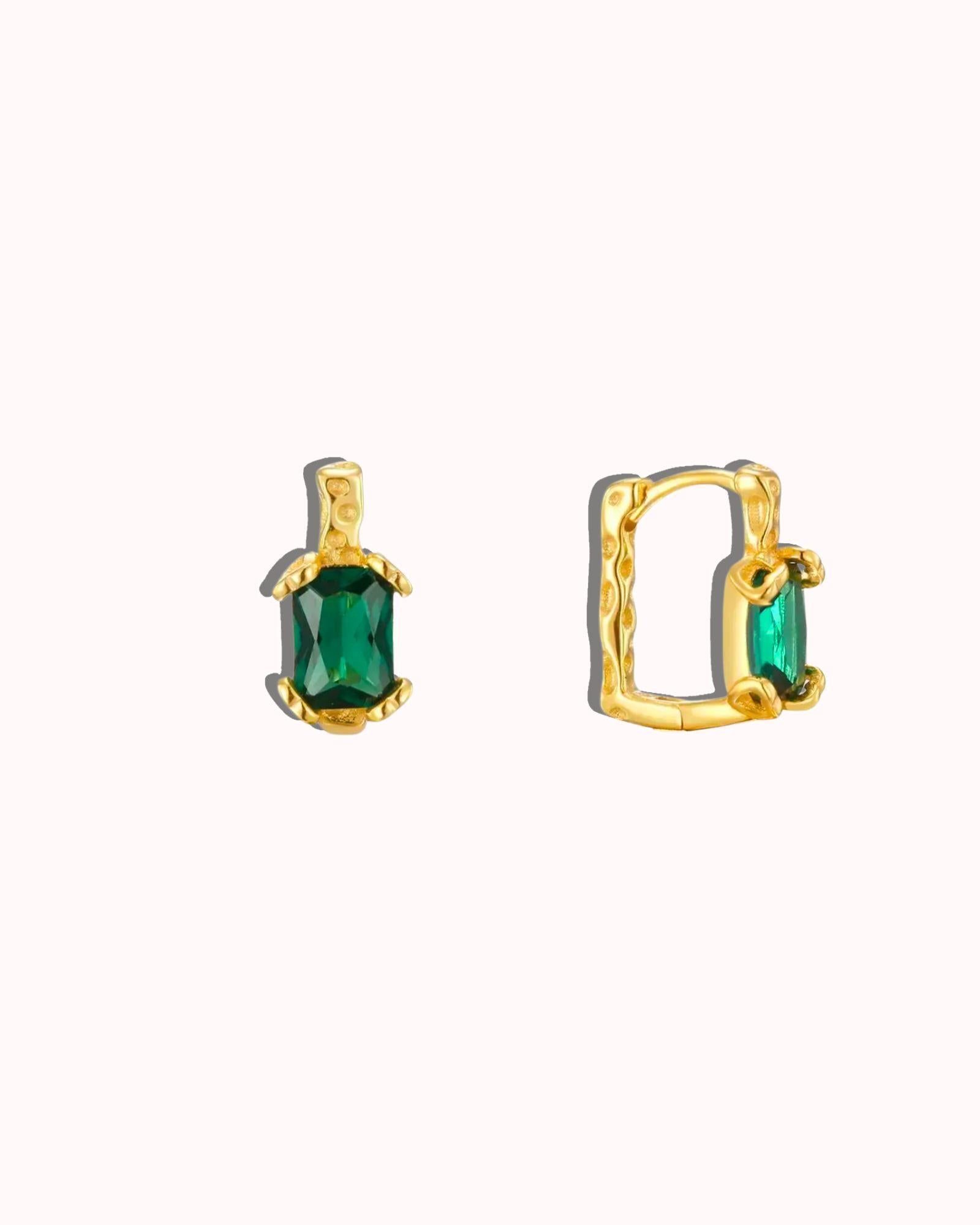 Green Vintage Hoops