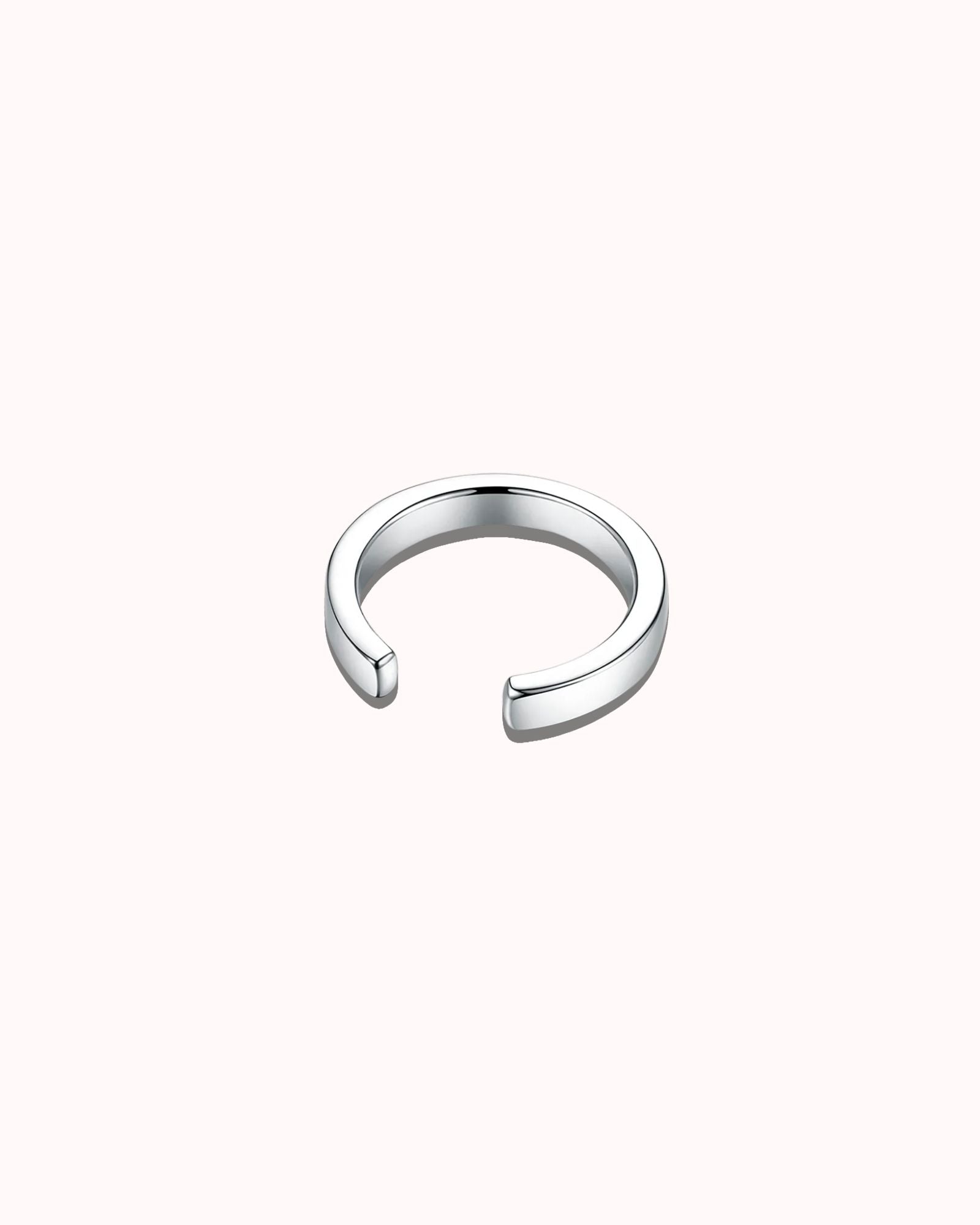 Silver ear cuff plane non piercing, sleek design for versatile styling and comfort.