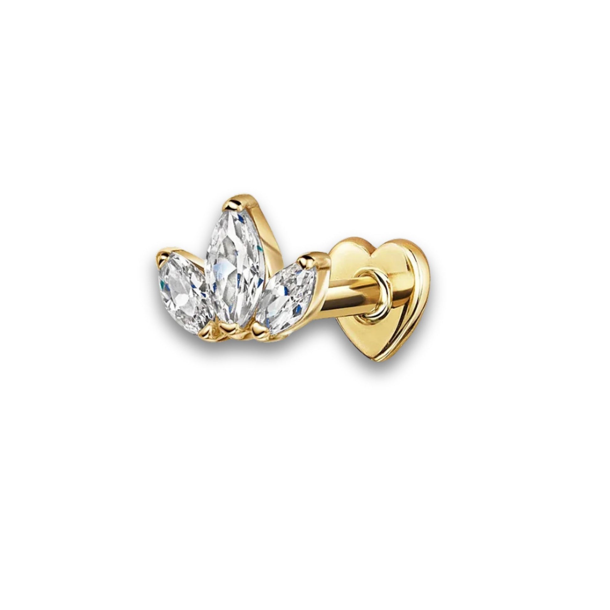Sterling Silver Flat Back Stud Earring