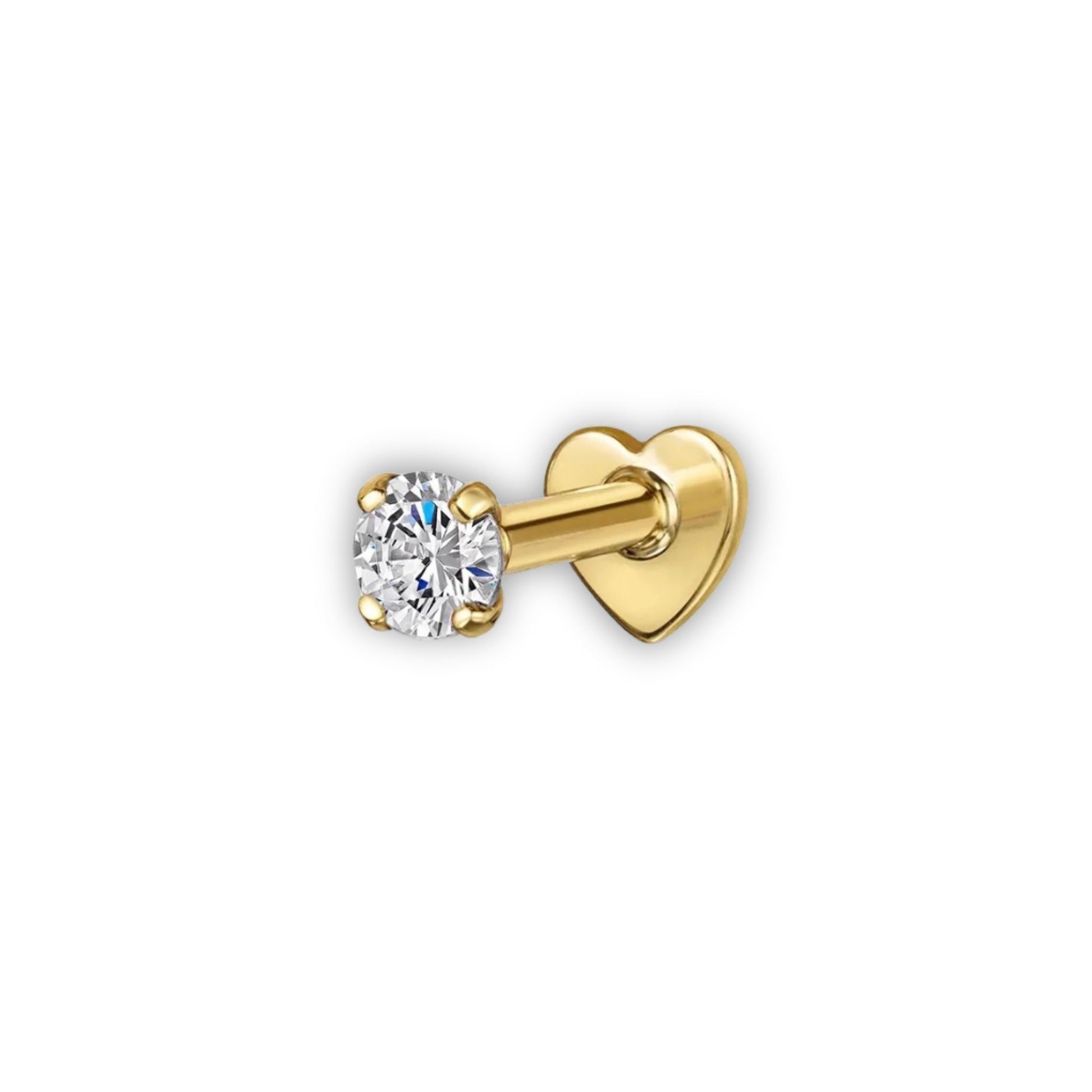 Sterling Silver Flat Back Stud Earring