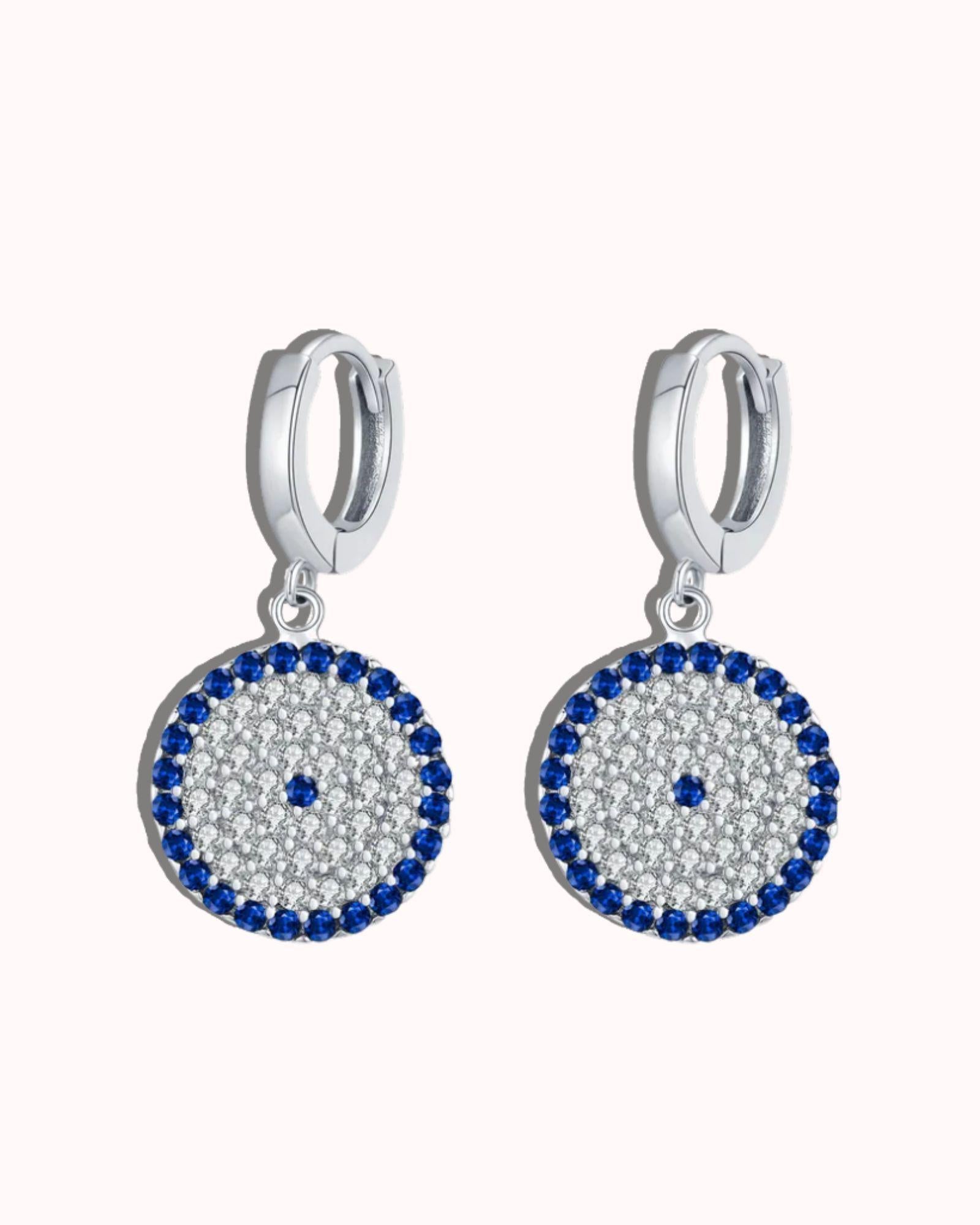 Circle Evil Eye Earring