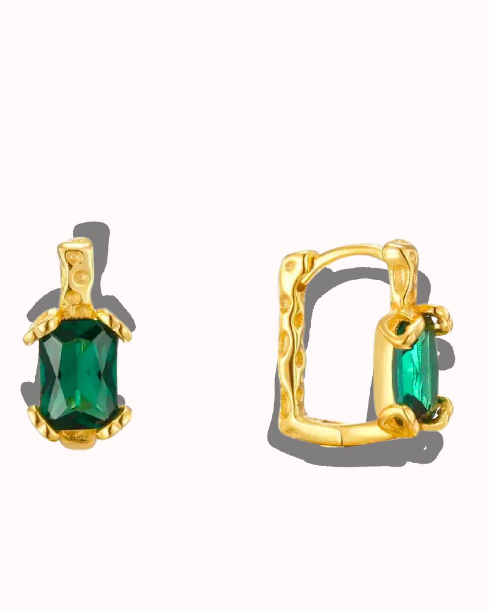 Green Vintage Hoops