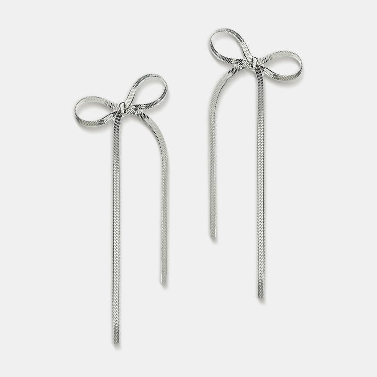 Chunky Chic Bow Bar Earrings