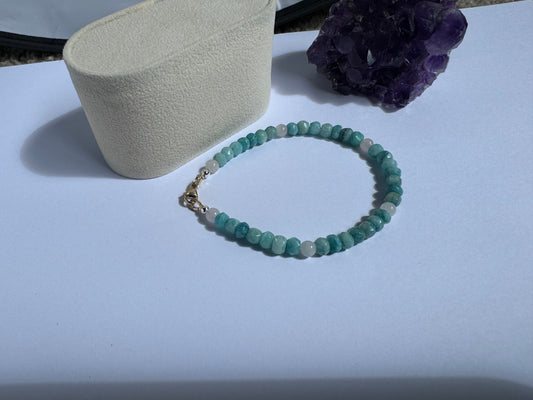 Amazonite Rose quartz bracelet