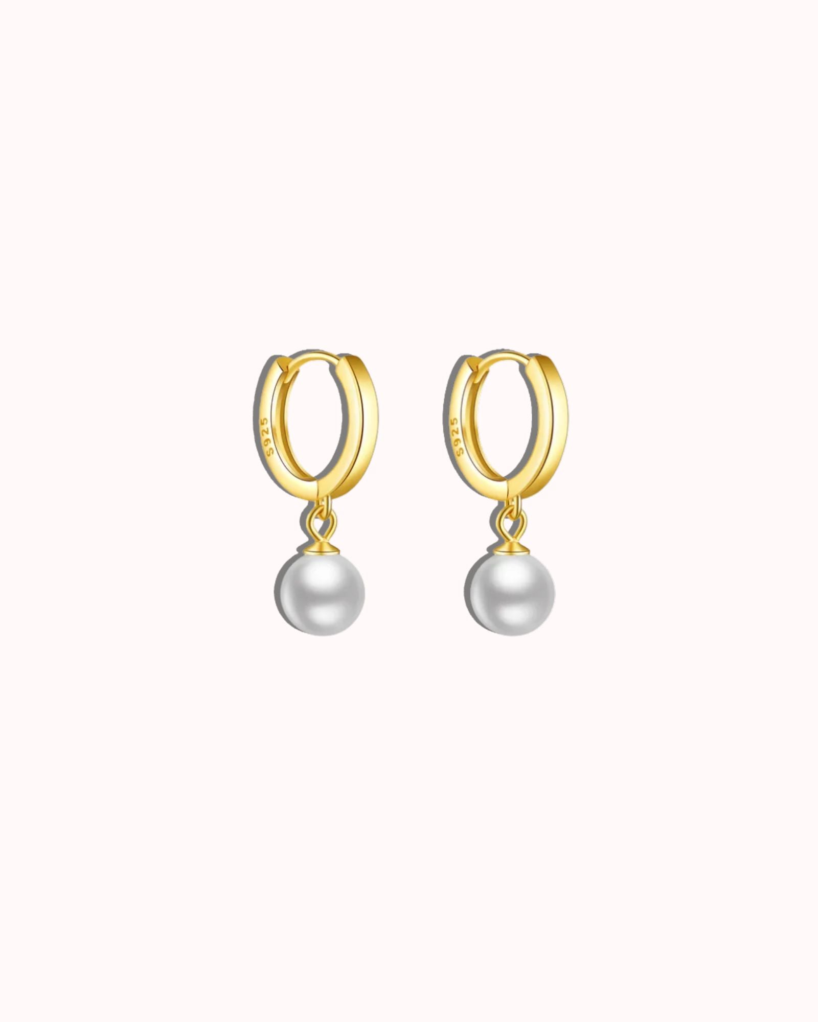 Lustra Round Pearl Drop Earring