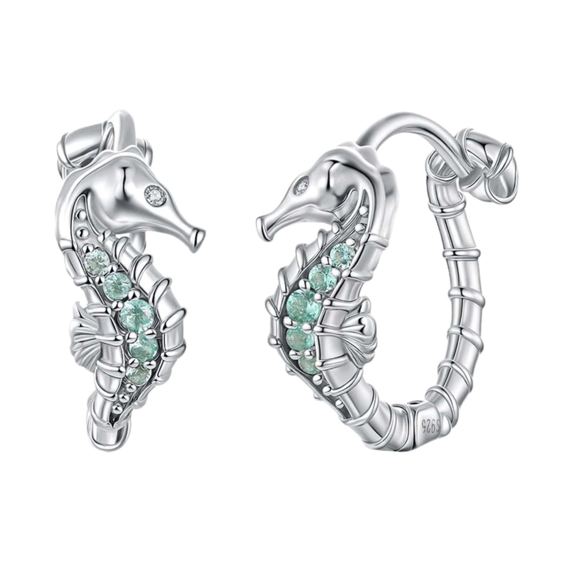 Seahorse Huggy Hoops Earring