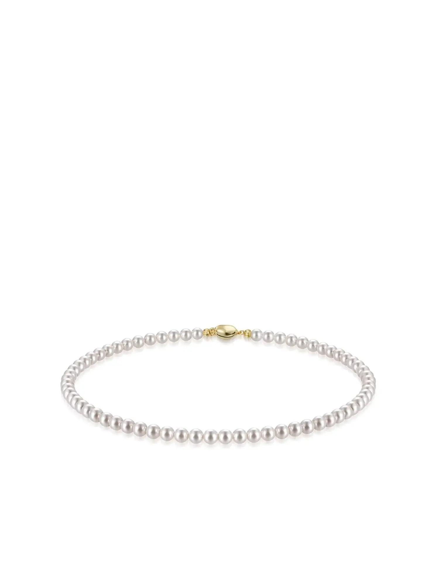 White Pearl Vintage Choker Necklace made of 925 sterling silver, featuring elegant pearls and a timeless design.