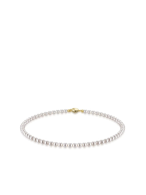 White Pearl Vintage Choker Necklace made of 925 sterling silver, featuring elegant pearls and a timeless design.