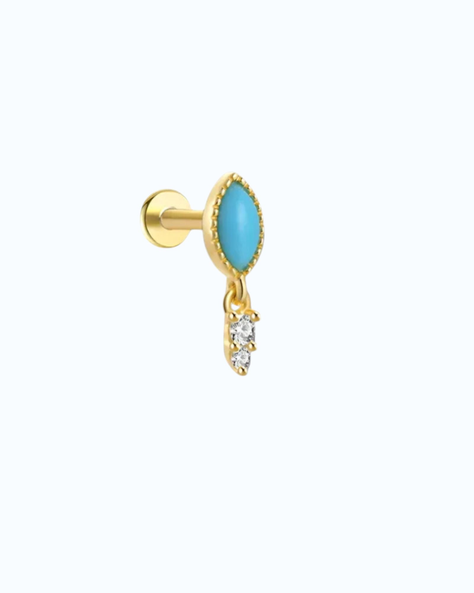 Aqua Drop Cartilage Stud