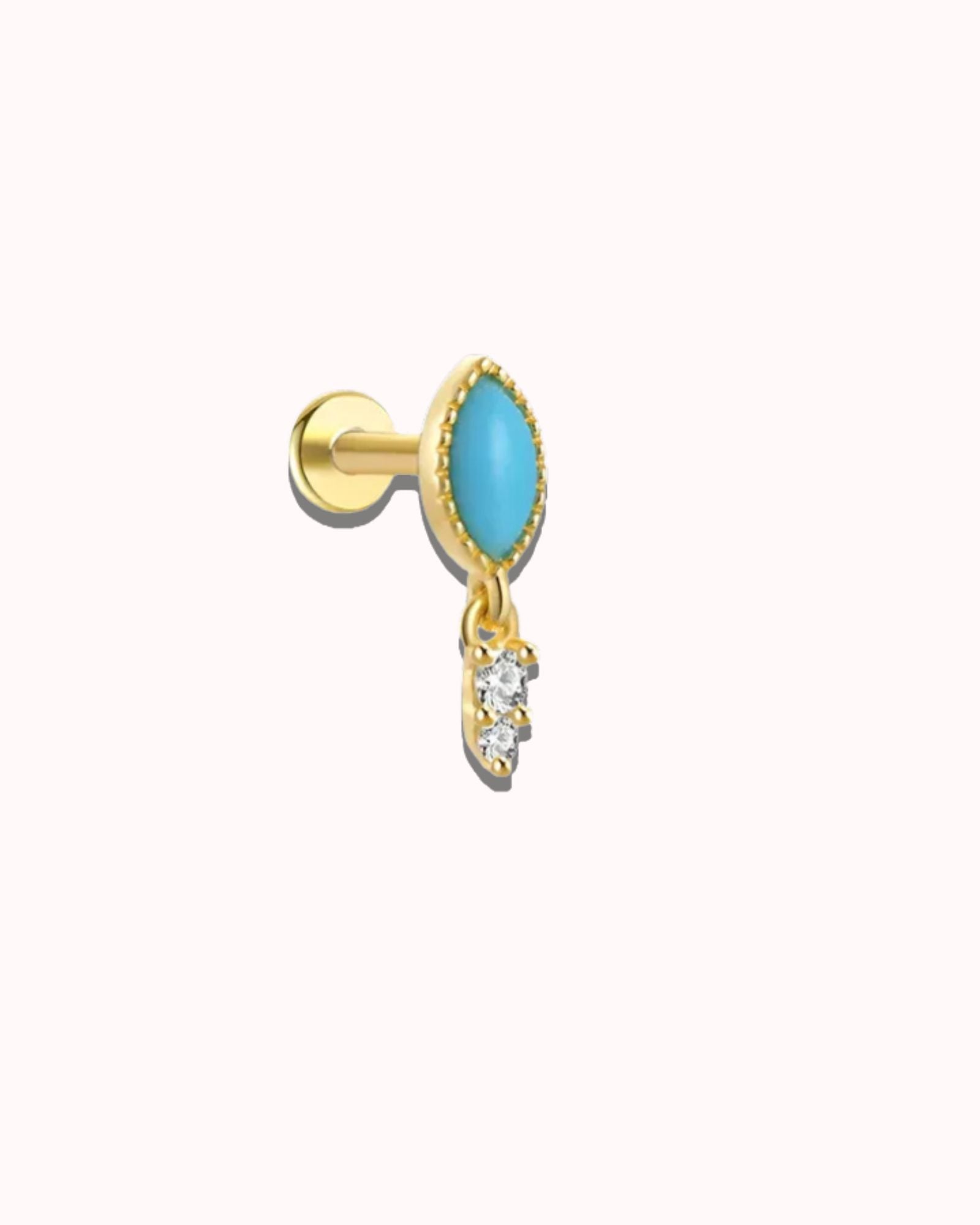 Aqua Drop Cartilage Stud