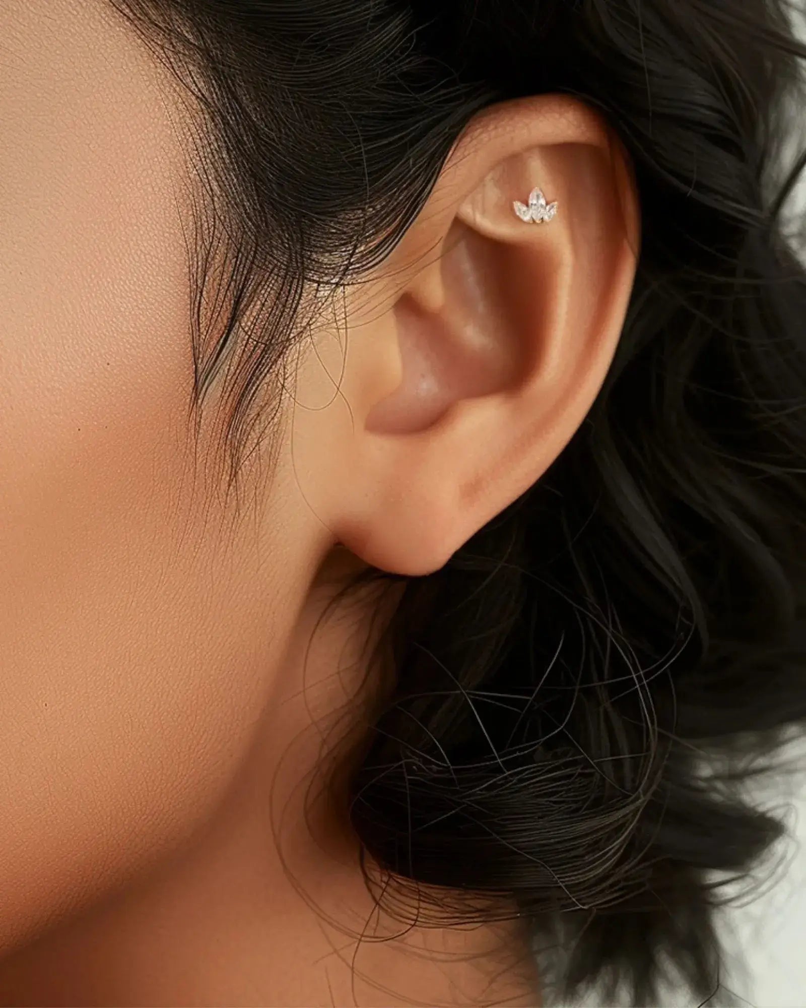 Sterling Silver Flat Back Stud Earring