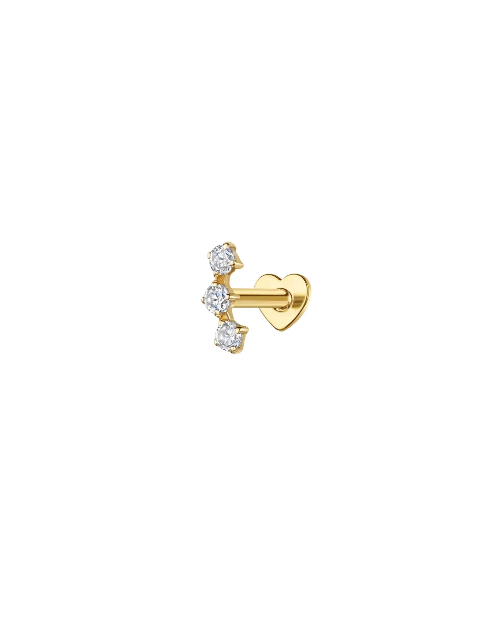 Sterling Silver Flat Back Stud Earring