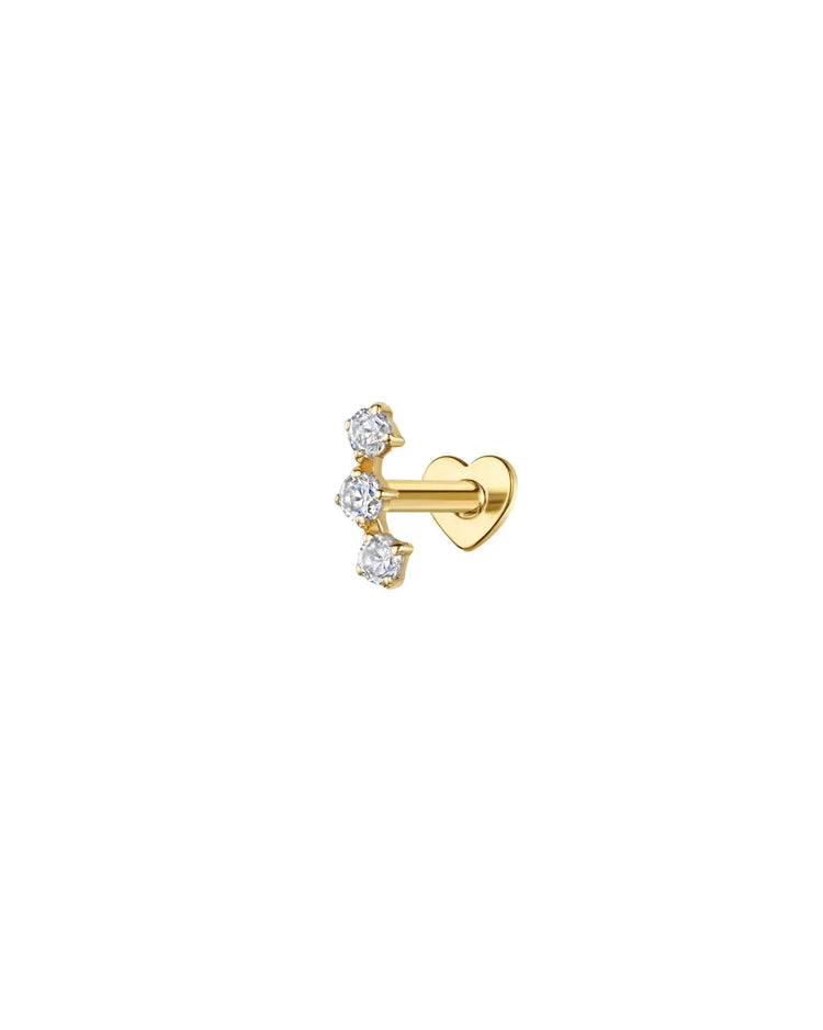 Sterling Silver Flat Back Stud Earring