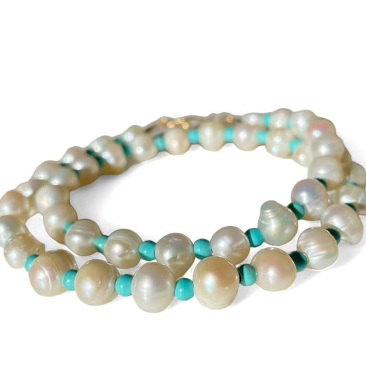 MARINA Pearl Turquoise Necklace