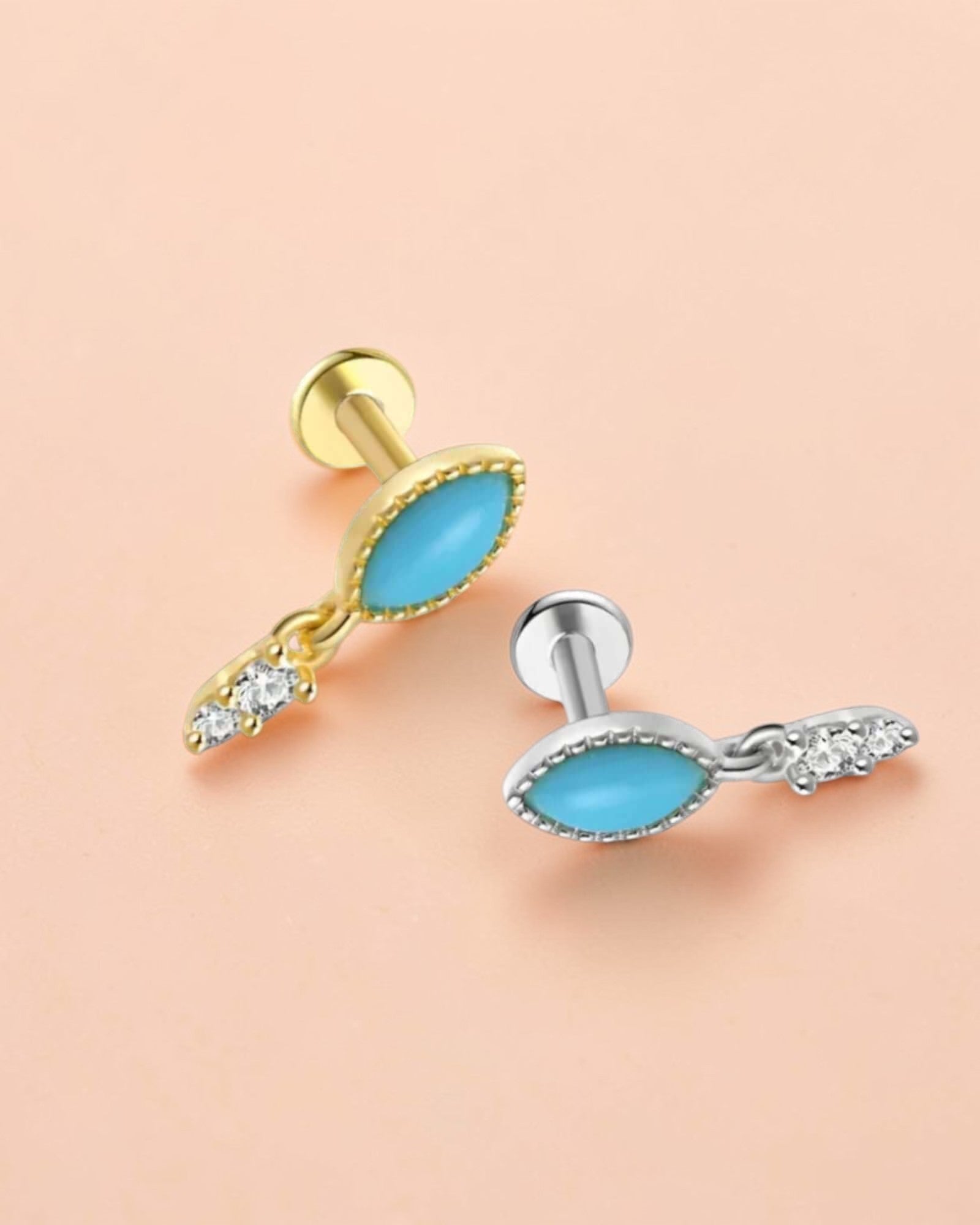 Aqua Drop Cartilage Stud