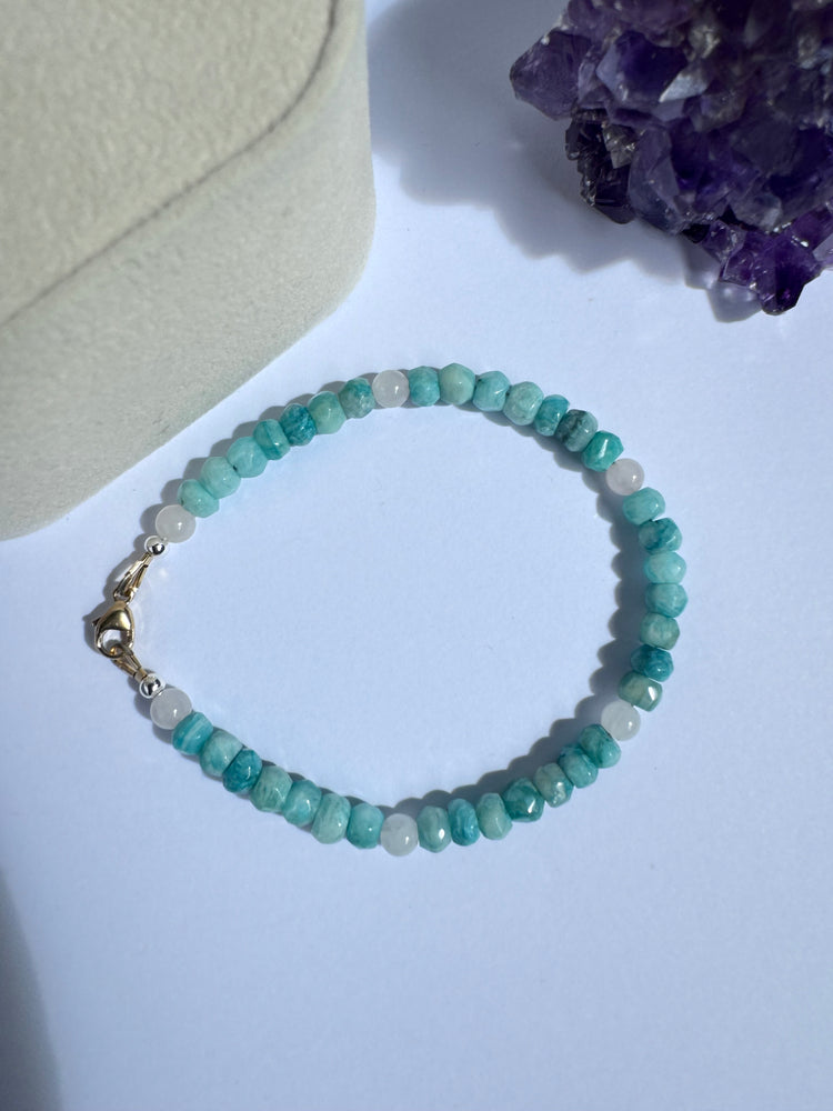 Amazonite Rose quartz bracelet