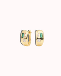 Gold plated sterling silver hoop earrings 