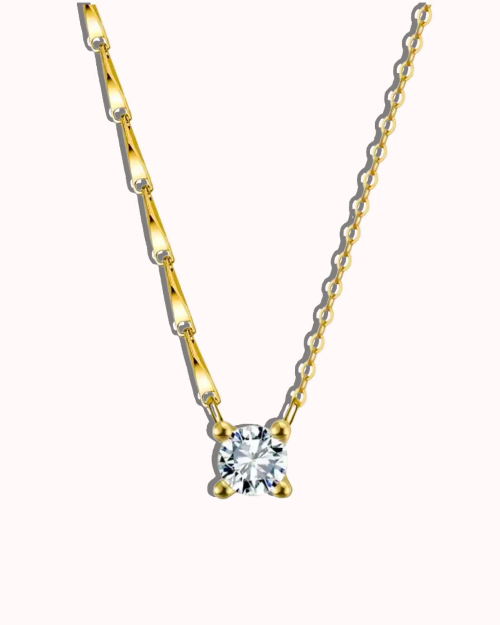 18k gold plated pendant necklace in sterling silver 
